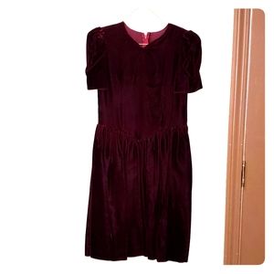 Kids: Red Velvet Flower Girl Dress